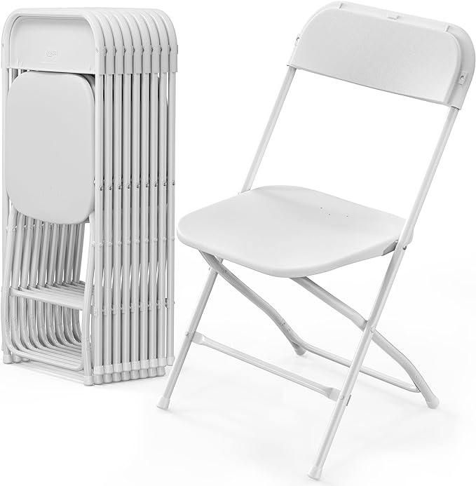White Plastic Folding Chair